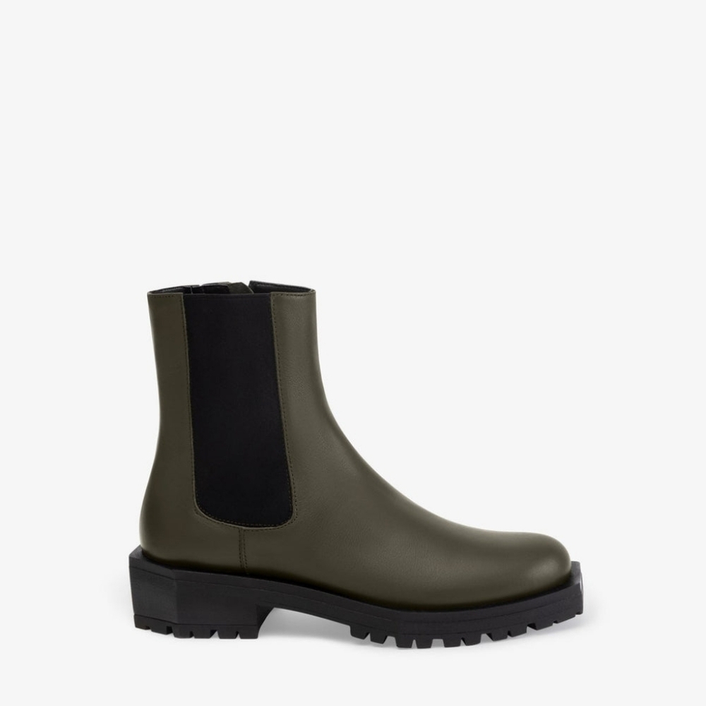 Marcella New York "Carnegie" Chelsea Boots - Olive